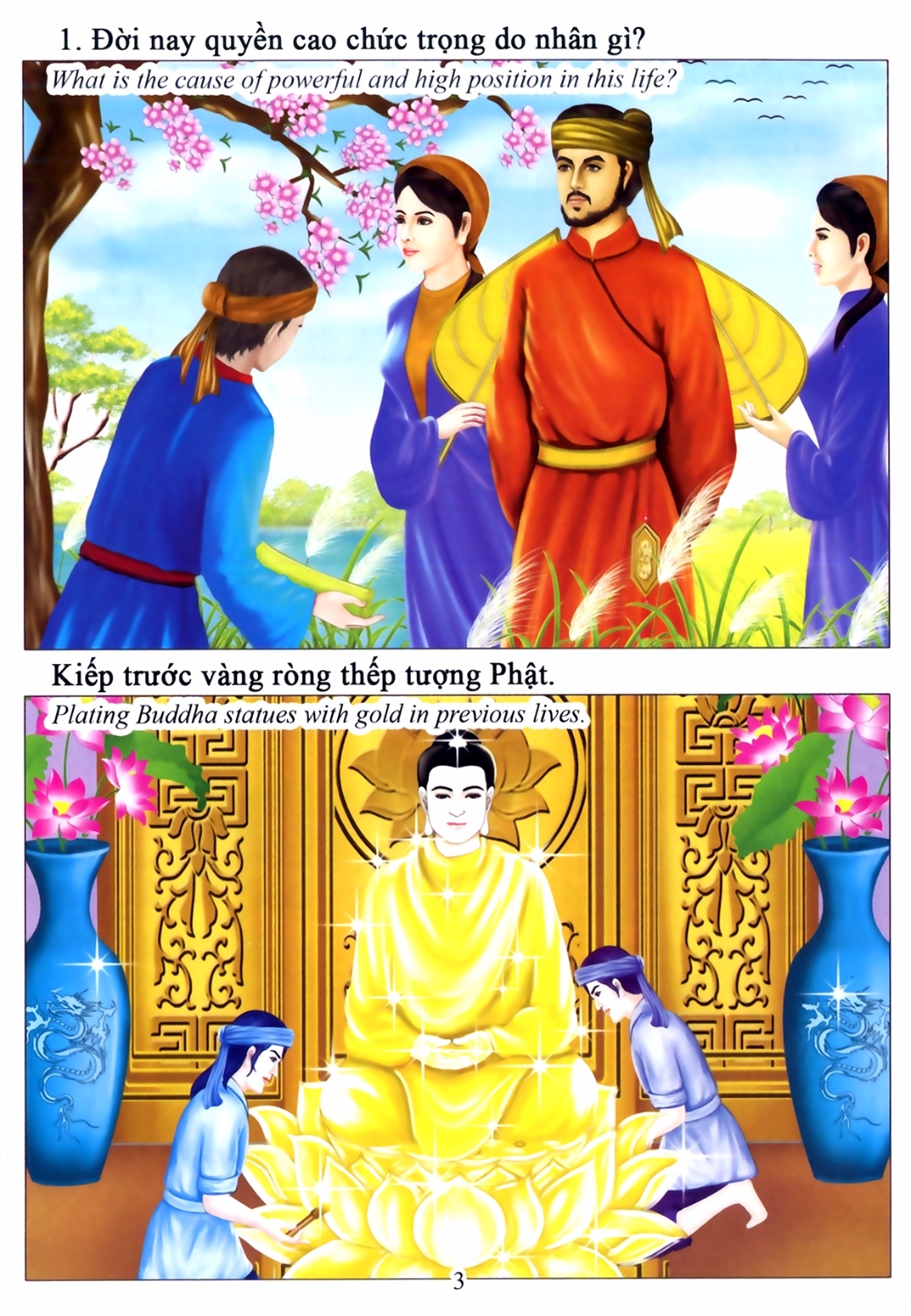 Đời nay làm quan do nhân gì?  Kiếp trước vàng ròng thếp tượng Phật