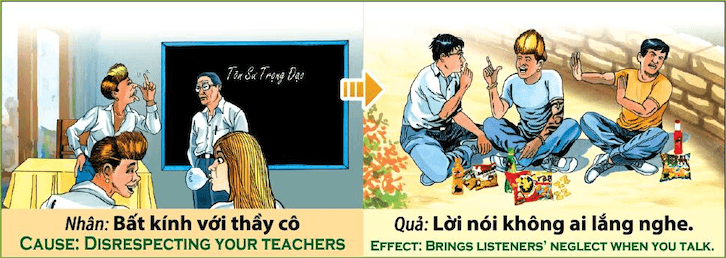 Tranh nhân quả - Bênh vực người vô tội bị ức hiếp - Cuộc sống được an toàn