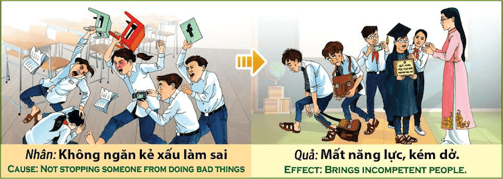 Tranh nhân quả - Không ngăn kẻ xấu làm sai - Mất năng lực, kém dở